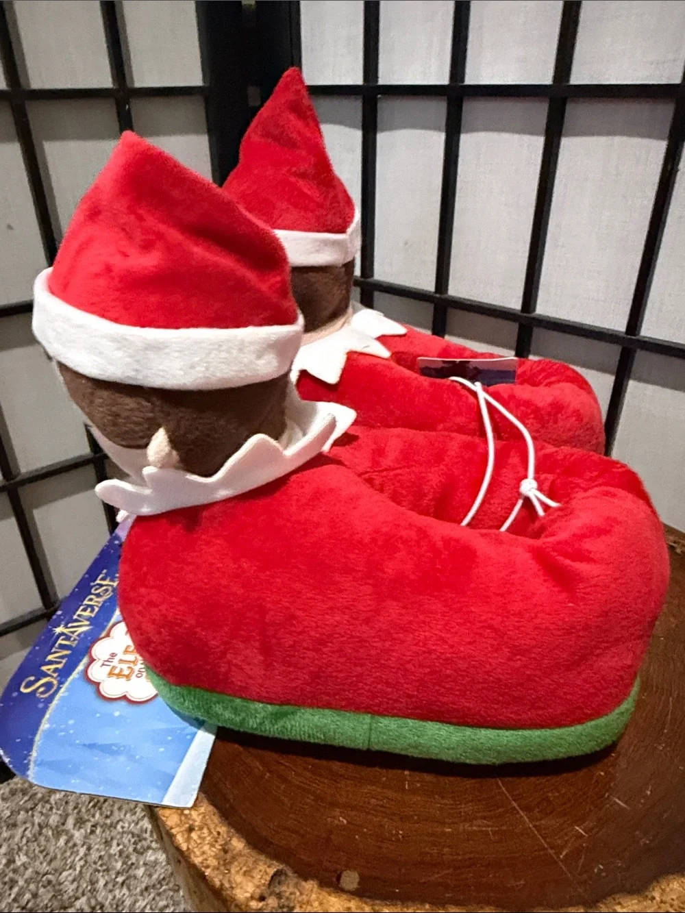The Elf on the Shelf Plush Slippers NEW Holiday 9/10 Boy Blue Eye